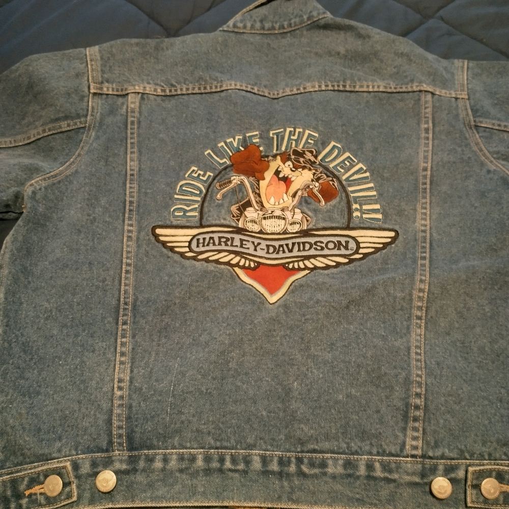 Vintage Harley Davidson Jean Jacket.